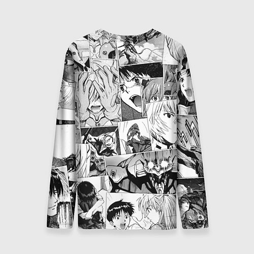 Мужской лонгслив Евангелион паттерн / 3D-принт – фото 2