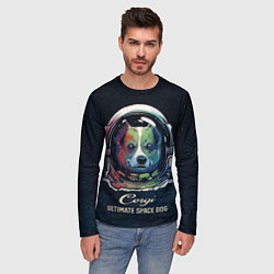 Лонгслив мужской Корги Космонавт Corgi Space Dog, цвет: 3D-принт — фото 2