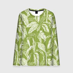 Лонгслив мужской Зелёные Тропики Лета, цвет: 3D-принт
