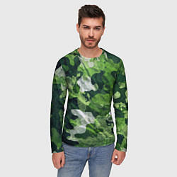 Лонгслив мужской Camouflage Pattern Камуфляж Паттерн, цвет: 3D-принт — фото 2