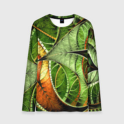 Лонгслив мужской Растительный абстрактный фрактальный паттерн Veget, цвет: 3D-принт