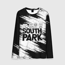 Лонгслив мужской Южный парк - персонажи и логотип South Park, цвет: 3D-принт