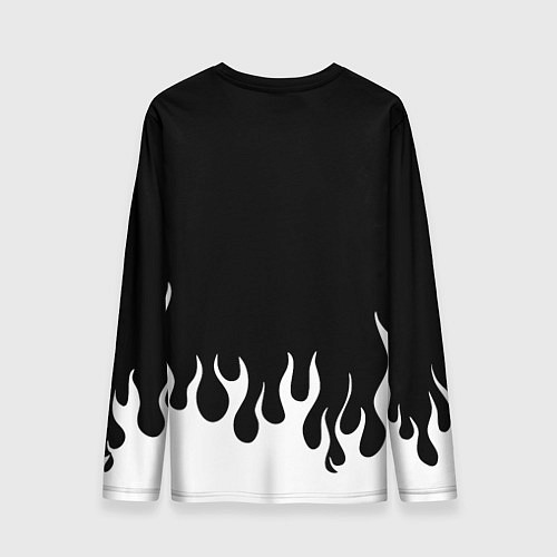 Мужской лонгслив MANOWAR арт огонь / 3D-принт – фото 2