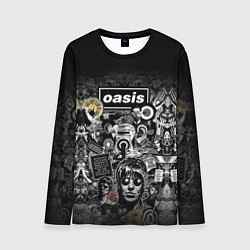 Мужской лонгслив Большой принт группы OASIS