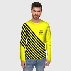 Лонгслив мужской Borussia черные полосы, цвет: 3D-принт — фото 2