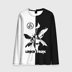 Лонгслив мужской Linkin Park логотип черно-белый, цвет: 3D-принт
