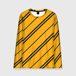 Лонгслив мужской Полосы желтые черные, цвет: 3D-принт
