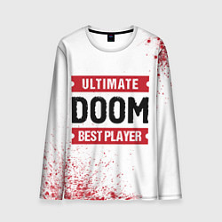 Лонгслив мужской Doom: красные таблички Best Player и Ultimate, цвет: 3D-принт