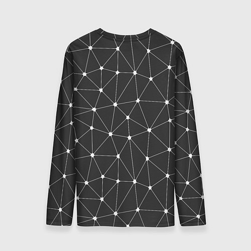 Мужской лонгслив Треугольники На Чёрном Фоне / 3D-принт – фото 2