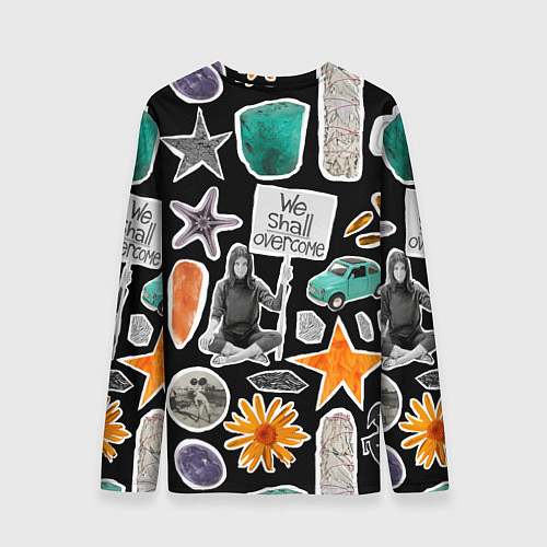 Мужской лонгслив Underground pattern We shall overcome / 3D-принт – фото 2