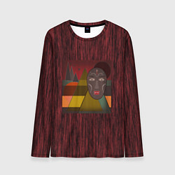 Мужской лонгслив Африканская маска African mask ethnic illustration