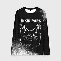 Лонгслив мужской Группа Linkin Park и Рок Кот, цвет: 3D-принт