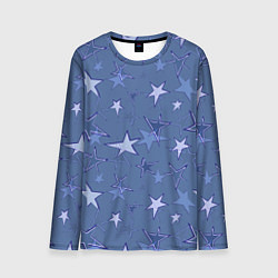 Мужской лонгслив Gray-Blue Star Pattern