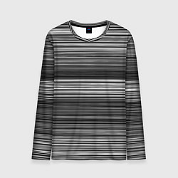 Лонгслив мужской Black and white thin stripes Тонкие полосы, цвет: 3D-принт