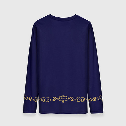 Мужской лонгслив Павлиньи перья с вензелями / 3D-принт – фото 2