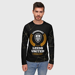 Лонгслив мужской Лого Leeds United и надпись Legendary Football Clu, цвет: 3D-принт — фото 2