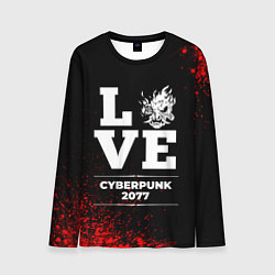 Мужской лонгслив Cyberpunk 2077 Love Классика