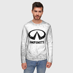 Лонгслив мужской Infiniti с потертостями на светлом фоне, цвет: 3D-принт — фото 2