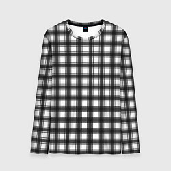 Мужской лонгслив Black and white trendy checkered pattern