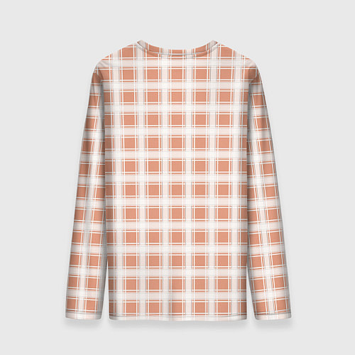 Мужской лонгслив Light beige plaid fashionable checkered pattern / 3D-принт – фото 2