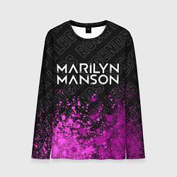Лонгслив мужской Marilyn Manson Rock Legends, цвет: 3D-принт