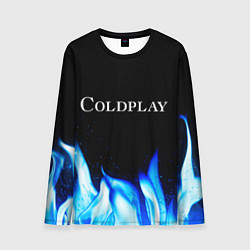 Лонгслив мужской Coldplay Blue Fire, цвет: 3D-принт