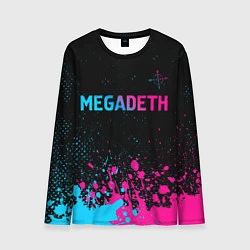 Лонгслив мужской Megadeth - neon gradient, цвет: 3D-принт