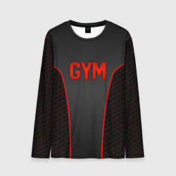 Мужской лонгслив GYM - Красные соты