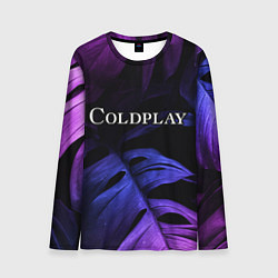 Мужской лонгслив Coldplay neon monstera