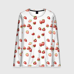 Мужской лонгслив Клубничка, паттерн