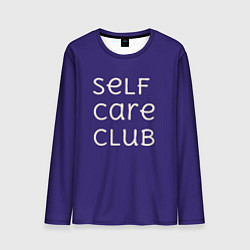 Мужской лонгслив Self care club blue