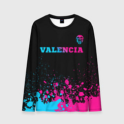 Мужской лонгслив Valencia - neon gradient: символ сверху