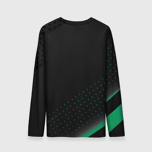 Мужской лонгслив Land rover Зелёная абстракция / 3D-принт – фото 2