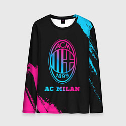 Мужской лонгслив AC Milan - neon gradient