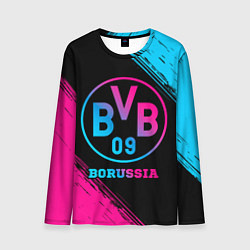 Лонгслив мужской Borussia - neon gradient, цвет: 3D-принт