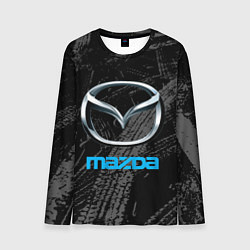 Лонгслив мужской Mazda - следы шин, цвет: 3D-принт