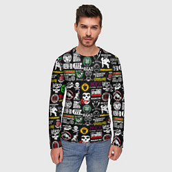 Лонгслив мужской Inscriptions in English quotes, цвет: 3D-принт — фото 2