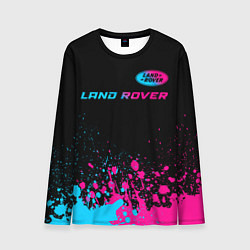 Мужской лонгслив Land Rover - neon gradient: символ сверху