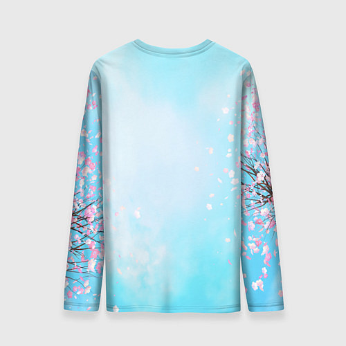 Мужской лонгслив Свинка под зонтиком в дождь / 3D-принт – фото 2