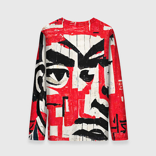 Мужской лонгслив Уличная гранж абстракция / 3D-принт – фото 2