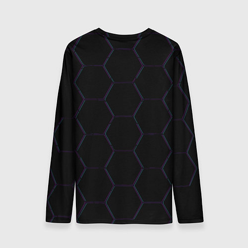 Мужской лонгслив Hitman соты неон / 3D-принт – фото 2