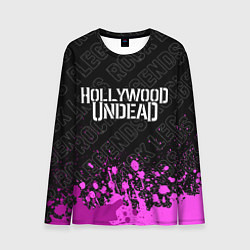 Лонгслив мужской Hollywood Undead rock legends: символ сверху, цвет: 3D-принт