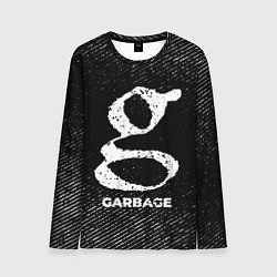 Лонгслив мужской Garbage с потертостями на темном фоне, цвет: 3D-принт