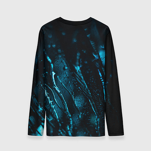 Мужской лонгслив Огни в каплях дождя / 3D-принт – фото 2