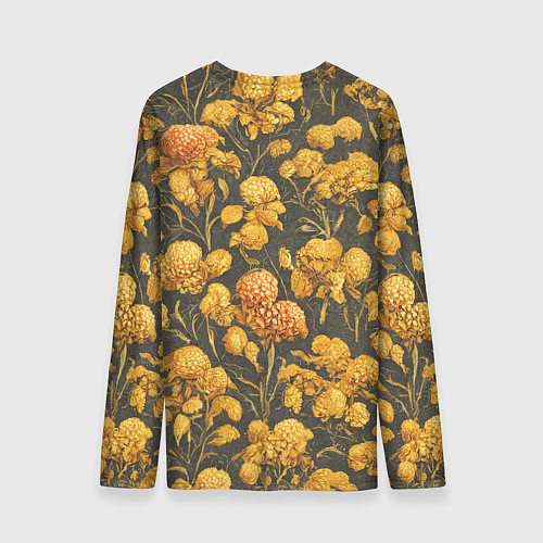Мужской лонгслив Цветы в викторианском стиле / 3D-принт – фото 2