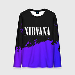 Мужской лонгслив Nirvana purple grunge