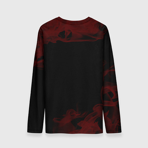 Мужской лонгслив Символ Saints Row и краска вокруг на темном фоне / 3D-принт – фото 2