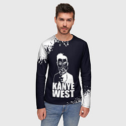 Лонгслив мужской Kanye west - tuxtera брызги, цвет: 3D-принт — фото 2