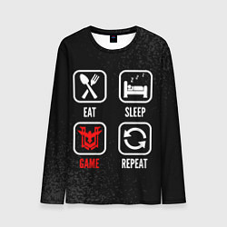 Мужской лонгслив Eat, sleep, Free Fire, repeat