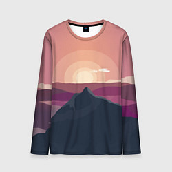 Лонгслив мужской Горы восход солнца Mountain landscape, цвет: 3D-принт